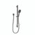 Que II Single Spray Slide Shower Black