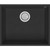 Duro Granite Rome Single Bowl Sink Black WBP761104
