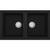 Duro Granite Messina Double Bowl Sink Black WBP761206