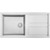 Duro Granite Modena Single Bowl Sink & Drainer White WBP761302