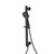Prestigio Multi Spray Handshower Set Built-In Elbow Round Head Black