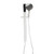 Prestigio Single Spray Handshower Set Built In Elbow 1.5m Hose Chrome Wall Mounted