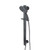 Prestigio Single Spray Handshower Set Built-In Elbow Round Head Black