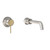 Tate Wall Mounted Basin/Bath Mixer 180mm Brushed Stainless/Brushed Gold