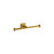 Square Double Toilet Paper Holder Brushed Moderne Brass