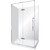 Edge Frameless Shower Enclosure Left Hand Flat Wall Pivot Door 1200 x 1000mm x 2m High Silver