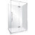 Edge Frameless Shower Enclosure Right Hand Flat Wall Pivot Door 1200 x 1000mm x 2m High Silver
