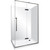 Edge Frameless Shower Enclosure Right Hand Flat Wall Pivot Door 1200 x 1000mm x 2m High Black