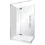 Edge Frameless Shower Enclosure Left Hand Flat Wall Pivot Door 1400 x 1000mm x 2m High Silver