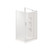 Elite Shower Square Corner 1.2X9m LH Satin 706735A-CRW-SS