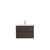 Carlton Wall Hung Vanity 2 Drawer 800mm Charred Oak CAR80D2WHMCO
