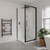 Brighton Corner Moulded Wall 900 x 900mm 2 Sided Black
