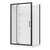 Brighton Corner Moulded Wall Left Hand 1200 x 900mm 2 Sided Black