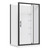 Brighton Corner Moulded Wall Right Hand 1200 x 900mm 2 Sided Black