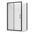 Brighton Slider Flat Liner Left Hand 1200 x 900mm 2 Sided Black