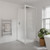 Brighton Offset Waste Wall Liner Side Moulded 900 x 900mm 2 Sided White