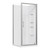 Brighton Offset Waste Wall Liner Side Moulded 1000 x 1000mm 2 Sided Chrome