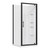 Brighton Offset Waste Wall Liner Side Moulded 1000 x 1000mm 2 Sided Black