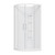 Brighton Offset Waste Wall Liner Corner Moulded 1000 x 1000mm Curved White