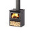 LTD Wee Rad - Woody Freestanding Wood Fire Metallic Black