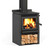 Tiny Rad - Woody Freestanding Wood Fire Metallic Black