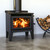 Wee Rad - Leg Freestanding Wood Fire Metallic Black