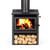 Wee Rad - Woody Freestanding Wood Fire Metallic Black