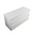 Crawford Wall Hung Vanity 1200mm 2 Drawer Top And Bottom Matte White Solid Surface Top