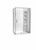 Cezanne Rectangle Moulded Wall Shower 1200 x 900mm 2 Sided Sliding Door Bright