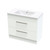 Pacific Floor Standing Vanity 900mm Double Drawer White Melamine
