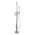Circo Floor Mounted Bath Set 225mm Spout Mains Pressure With Handshower Brushed Stainless Steel