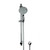 Circo Single Spray Slide Shower Set All Pressures 1.5m Hose Polished Stainless Steel Wall Mounted