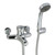 Forte Bath Mixer With Handshower 15mm Eccentrics All Pressures Chrome Wall Mounted