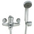 Forte Bath Mixer With Handshower 20mm Eccentrics Mains Pressure Chrome Wall Mounted