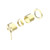 Mecca Shower Mixer 60mm Plate Trim Kit Brushed Gold