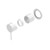 Mecca Shower Mixer 60mm Plate Trim Kit Matte White