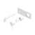 Mecca Wall Basin/Bath Mixer 185mm Trim Kit Matte White