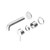 Mecca Wall Basin/Bath Mixer Separate Back Plate 120mm Trim Kit Chrome