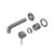 Mecca Wall Basin/Bath Mixer Separate Back Plate 120mm Trim Kit Gun Metal