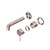 Mecca Wall Basin/Bath Mixer Separate Back Plate 120mm Trim Kit Brushed Bronze