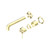 Mecca Wall Basin/Bath Mixer Separate Back Plate 185mm Trim Kit Brushed Gold