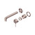 Mecca Wall Basin/Bath Mixer Separate Back Plate 185mm Trim Kit Brushed Bronze