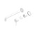 Mecca Wall Basin/Bath Mixer Separate Back Plate 260mm Trim Kit Matte White