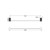 Opal Single Towel Rail 600mm Brushed Nickel