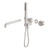 Kara Progressive Shower System Separate Plate With Spout 230mm Trim Kit Brushed Nickel