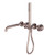 Kara Progressive Shower System Separate Plate With Spout 230mm Brushed Bronze