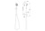 Mecca Shower Rail With Air Shower Chrome