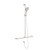 Mecca Care 32mm T Bar Grab Rail And Adjustable Shower Set 1100X750mm Brushed Nickel