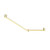 Mecca Care 32mm Ambulant 45 Degree Bent Tube Grab Rail 450X650mm Brushed Gold