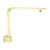 Square Swivel Shower Arm Brushed Gold
